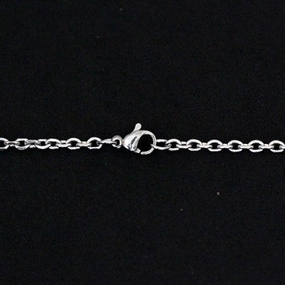 corrente de aço inox portuguesa elo pequeno 50cm / 0.3cm