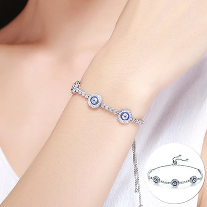 Pulseira Olho Grego em Prata 925 - Bamoer