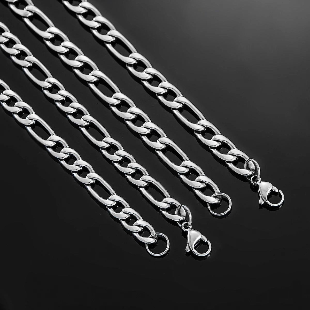 corrente aço inox em elos fígaro