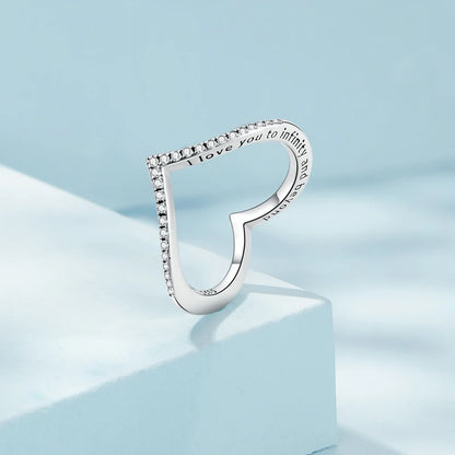 Anel de Prata 925 Wishbone - Bamoer