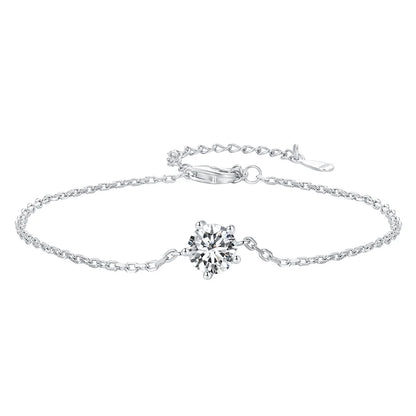 Pulseira de Moissanite 1CT em Prata 925 - Bamoer