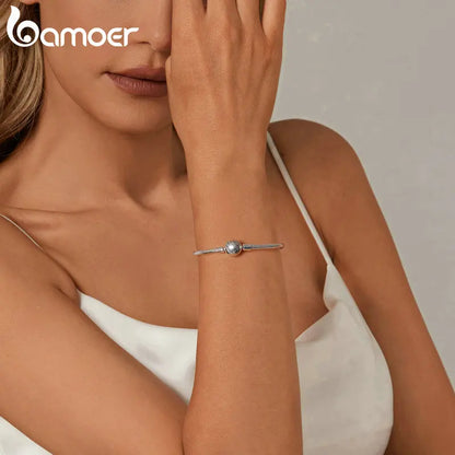 Pulseira Prata 925 com Zircônia Amor Eterno - Bamoer
