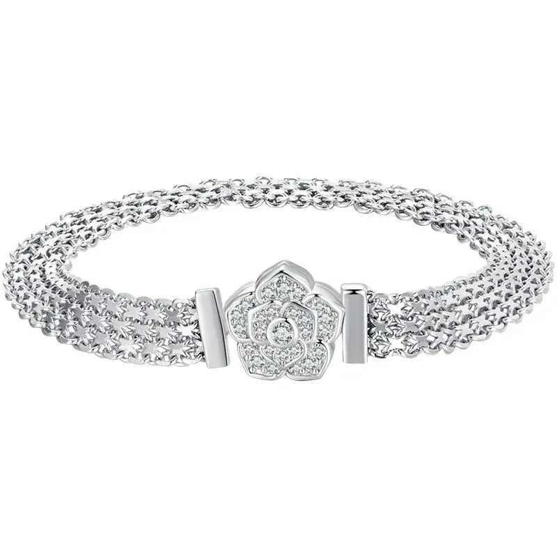 pulseira prata 925 infinito - bamoer