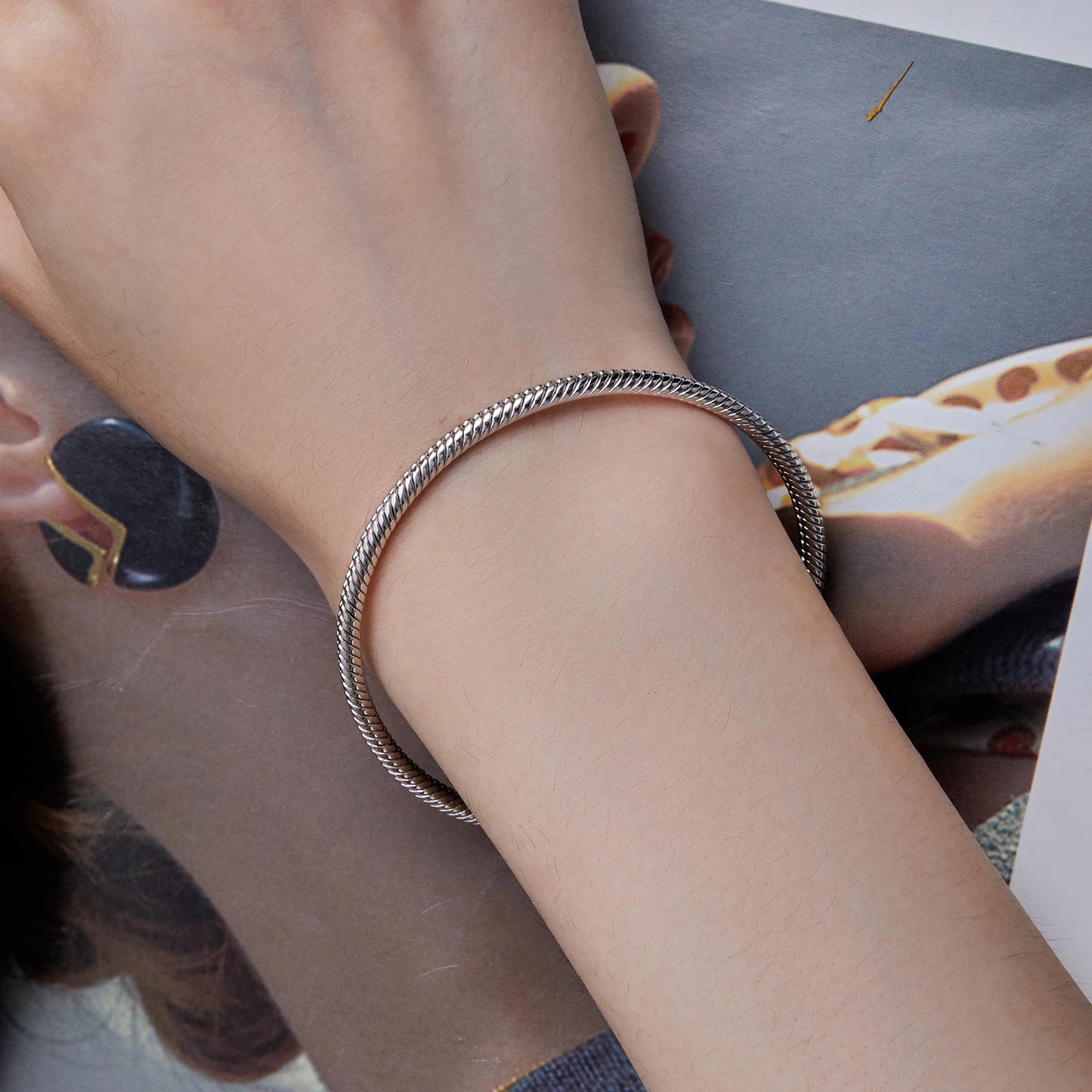 pulseira prata 925 infinito - bamoer