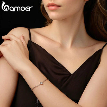 Pulseira Prata 925 em Moissanite - Bamoer