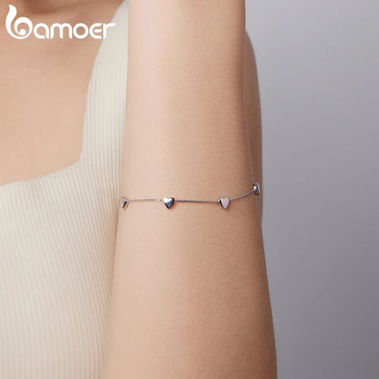 Pulseira Prata 925 Coração - Bamoer