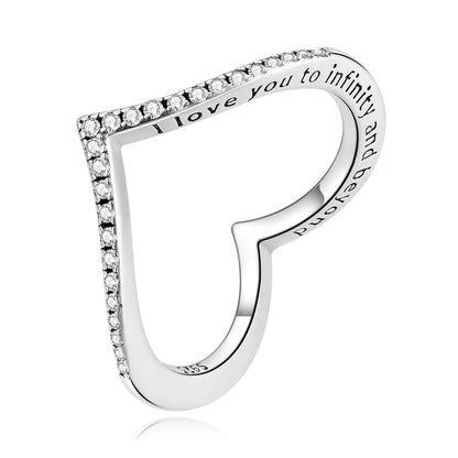 Anel de Prata 925 Wishbone - Bamoer