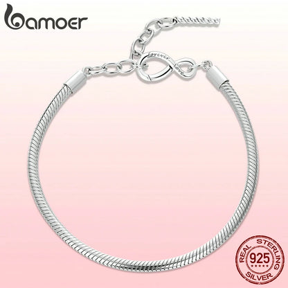 Pulseira Prata 925 Infinito - Bamoer