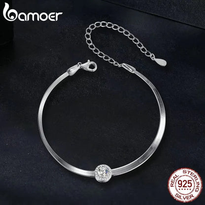 Colar Prata 925 com Moissanite 0.5CT - Bamoer