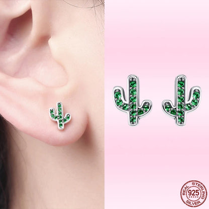 Brincos de Prata 925 com Zircônia - Bamoer
