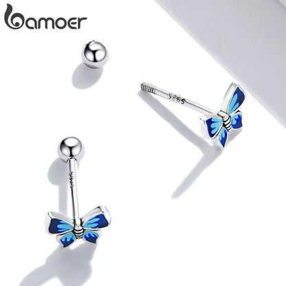 Brincos de Prata 925 com Zircônia - Bamoer