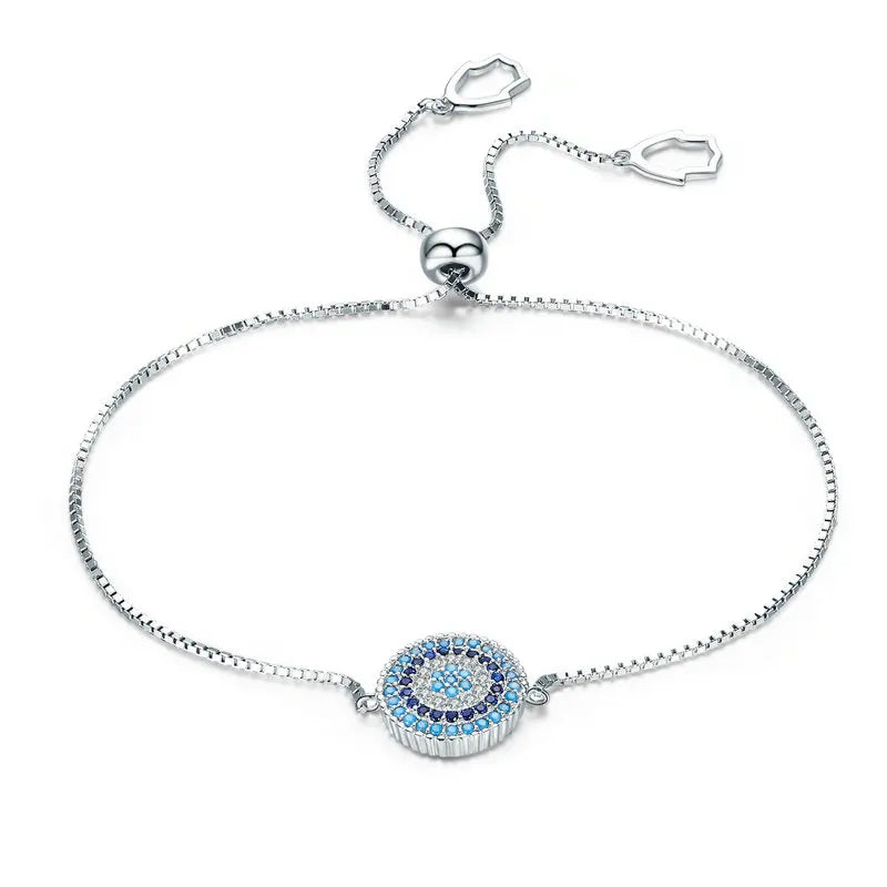 pulseira olho grego em prata 925 - bamoer