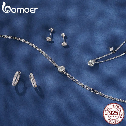 Pingente Prata 925 Banhado a Ouro Branco Moissanite Pêra - Bamoer