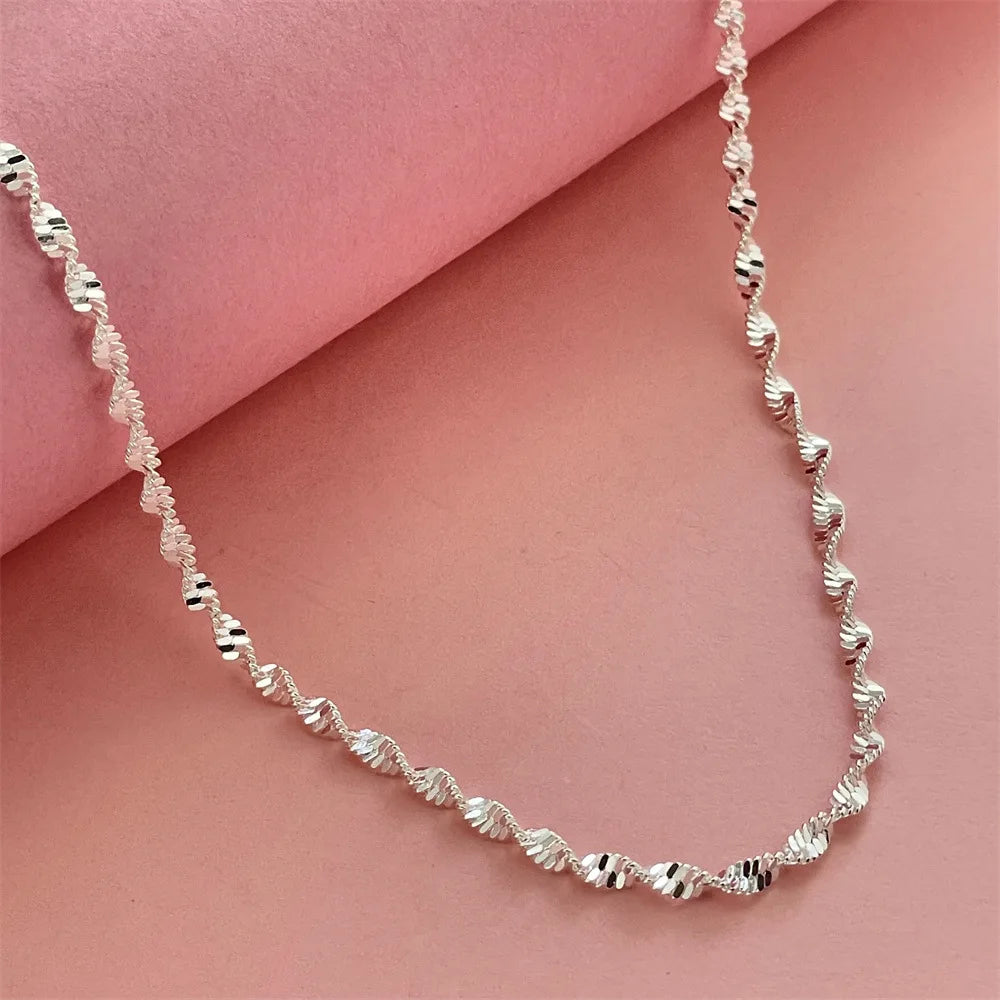 corrente prata 925 singapura