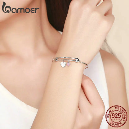 Pulseira Prata 925 Modelo Bangle - Bamoer