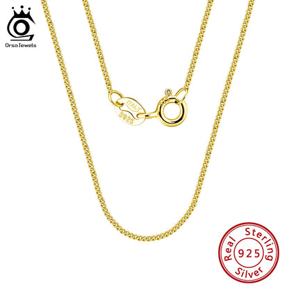 Colar Prata 925 com Banho - Orsa Jewels