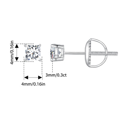 Brinco de Moissanite Solitário - Bamoer