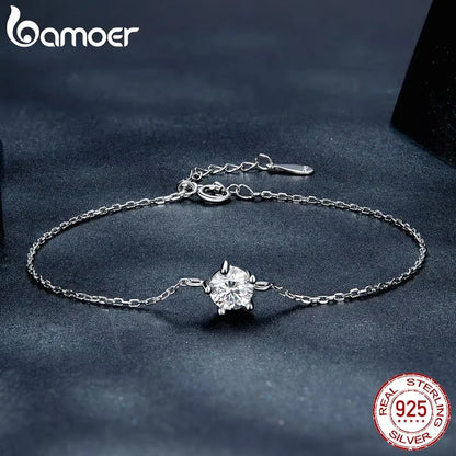 Pulseira de Moissanite 1CT em Prata 925 - Bamoer