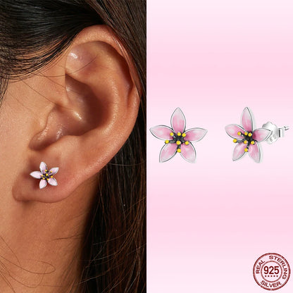 Brincos de Prata 925 com Zircônia - Bamoer