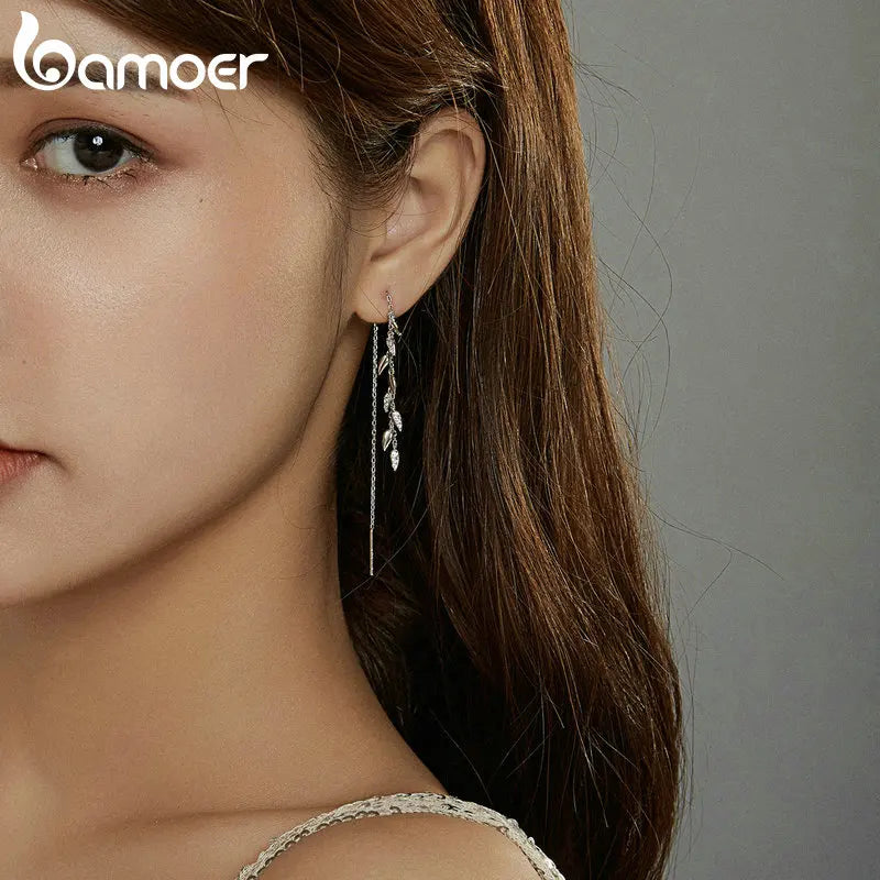 brincos prata 925 espiga de trigo esmaltadas - bamoer