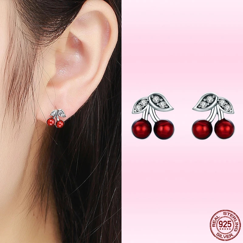 brincos de prata 925 com zircônia - bamoer