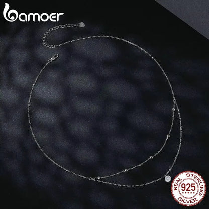 Colar Multi-Camadas em Prata 925 - Bamoer