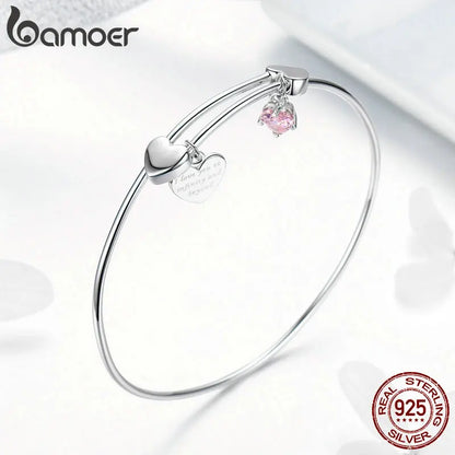 Pulseira Prata 925 Modelo Bangle - Bamoer