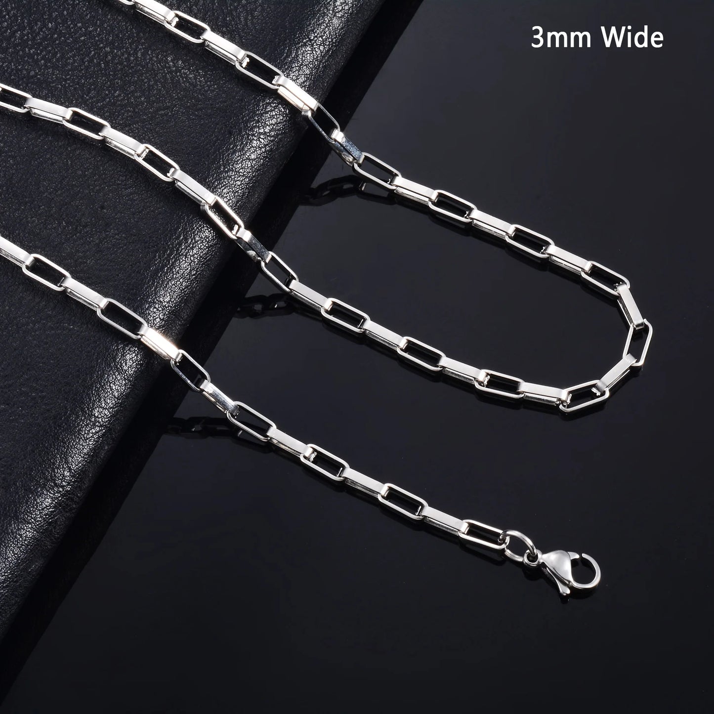 corrente aço inox cartier elos quadrado