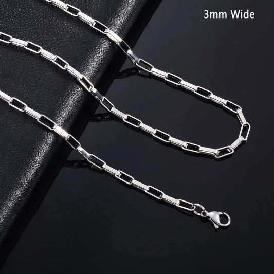 Corrente Aço Inox Cartier Elos Quadrado