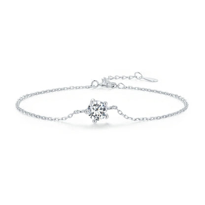 Pulseira de Moissanite 1CT em Prata 925 - Bamoer