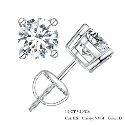 Brinco de Moissanite Solitário - Bamoer