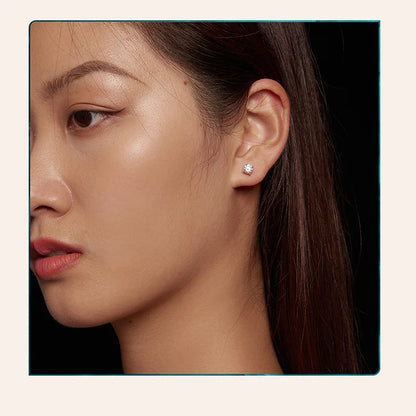 Brinco de Moissanite Solitário - Bamoer