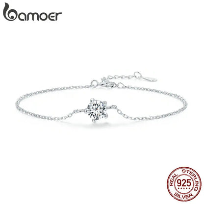Pulseira de Moissanite 1CT em Prata 925 - Bamoer
