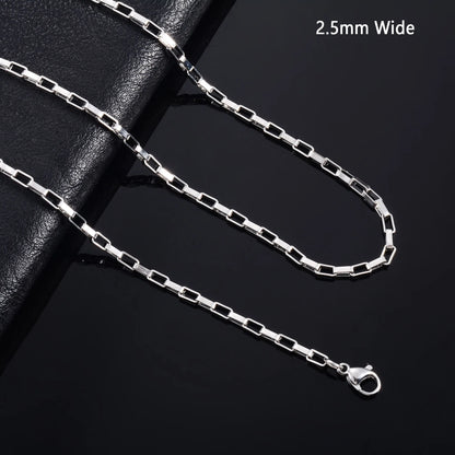 Corrente Aço Inox Cartier Elos Quadrado