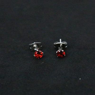Brinco-de-Aco-Cirurgico-2-Furo-Zirconia-Vermelha