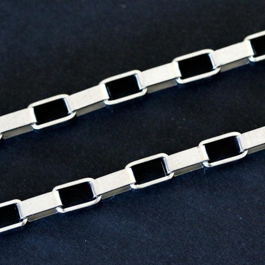 Corrente-de-Aco-Cartier-Elos-Quadrados-65cm-/-4mm