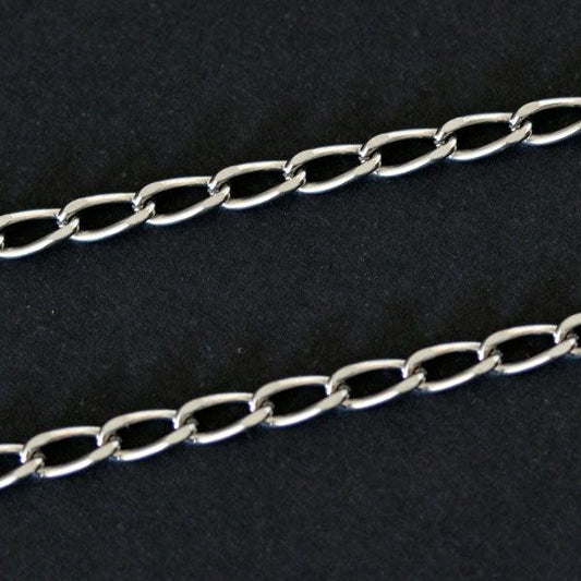 Corrente-de-Aco-Grume-Achatados-70cm-/-3mm