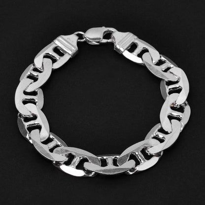 Pulseira-de-Prata-de-Elos-14-mm-/-Comprimento-22-cm