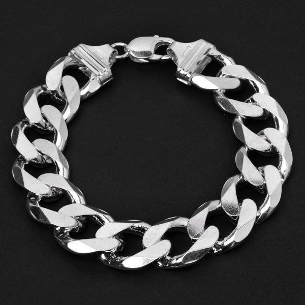 Pulseira-de-Prata-de-Elos-15-mm-/-Comprimento-18-cm