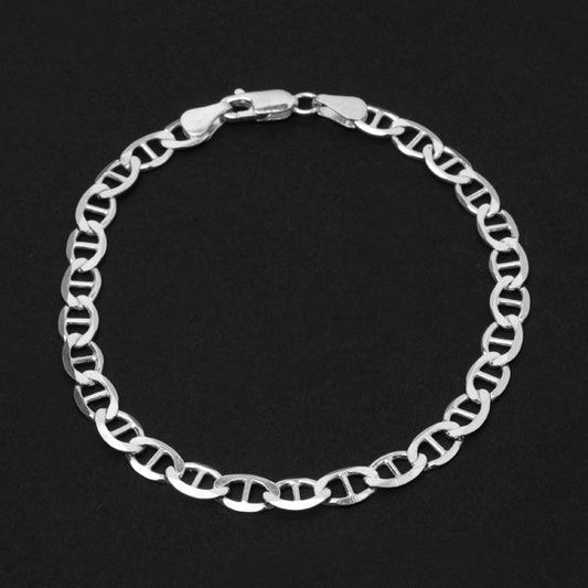 Pulseira-de-Prata-de-Elos-6-mm-/-Comprimento-18-cm